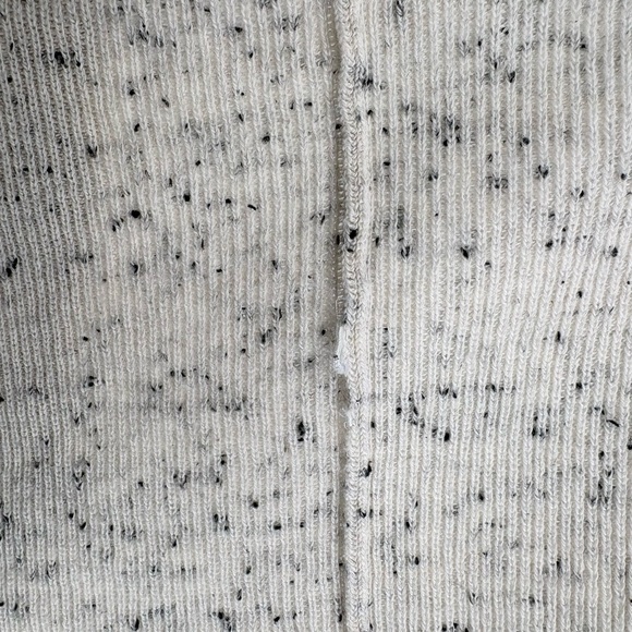 Eileen Fisher Organic Cotton Speckle High Collar Cardigan | XS | Neutral/Black - Picture 14 of 14